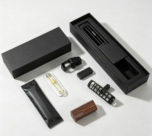 Diffuseur d'arômes de voiture personnalisé avec logo, en bois naturel, à clipser sur la grille d'aération, parfum de luxe pour voiture, aromathérapie - Product Image 2