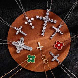 Y2k 925 Sterling Silver <b>Cross</b> Pendant Necklace Hip Hop Cz Gold Clasp Jewelry <b>Cross</b> with <b>Chain</b> Silver Plated Necklace for Girl - Product Image 5
