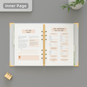 Libro di pianificatore di nozze con raccoglitore a foglia larga 2027 2026 personalizzato di lusso - Product Image 4