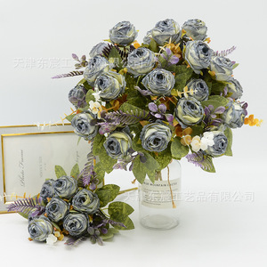 ช่อดอกกุหลาบประดิษฐ์เอลซ่า 7 ดอก ดอกไม้ผ้าไหมสำหรับตกแต่งงานแต่งงาน - Product Image 4