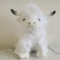 Vache en peluche Highland douce et câline, jouet de ferme, nouveau sac OPP, jouets unisexes les plus populaires, joli cadeau en coton PP