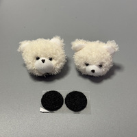 Décoration de casque en forme de tête d'animal en peluche, mignonne, amovible, lapin ou ours, à dégagement rapide, accessoires pour moto et ski