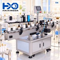 Machine d'étiquetage automatique verticale pour bouteilles rondes, applicateur d'autocollants pour bouteilles en plastique, verre, eau, boissons, cosmétiques