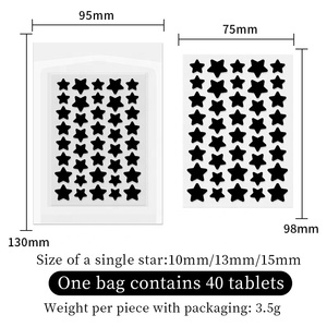 Parches Hidrocoloides Invisibles para el Acné, Coloridos, con Forma de Estrella, 40 Parches, Removibles, Cómodos, Tratamiento para el Acné, <span class=keywords><strong>Cubre</strong></span> <span class=keywords><strong>Imperfecciones</strong></span> Faciales - Product Image 5