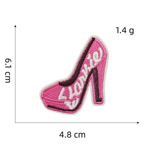 Nuova rosa ragazza cartone animato PVC toppa foro ricamato toppa paillettes in feltro computerizzato ricamo etichetta per accessori <span class=keywords><strong>di</strong></span> abbigliamento - Product Image 2