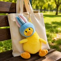 Jouets en gros Anoeo : Peluche canard à tête inclinée à habiller, 8 pouces, en coton PP super doux, anti-stress, haute qualité