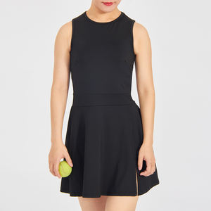 定制标志女式高尔夫网球裙带口袋短裤运动短裙健身跑步锻炼运动裙高尔夫服装 - Product Image 1