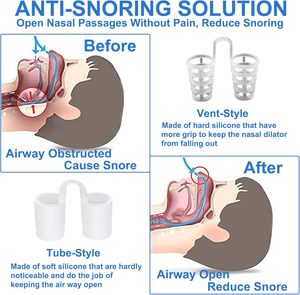 Perangkat Anti mendengkur 8 buah, dilator hidung senyap, perangkat untuk pernapasan mendengkur - Product Image 3