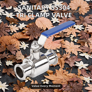 Válvula de Bola Manual Sanitaria Tri-Clamp de Acero Inoxidable SS304 con Asiento de PTFE Grado Alimenticio OEM 3/4" 1" 1.5" - Product Image 2