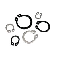 1 Set Mix M5 to M20 Assortment Kit Shaft Bearing Retaining Clip Snap Ring C Type External Circlip Stainless Steel Black 65mn