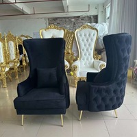 Fauteuil à dossier haut en velours et bois moderne personnalisable avec accoudoirs réglables, chaise boule pour chambre, salon, hôtel SHIMU CL20241102-12