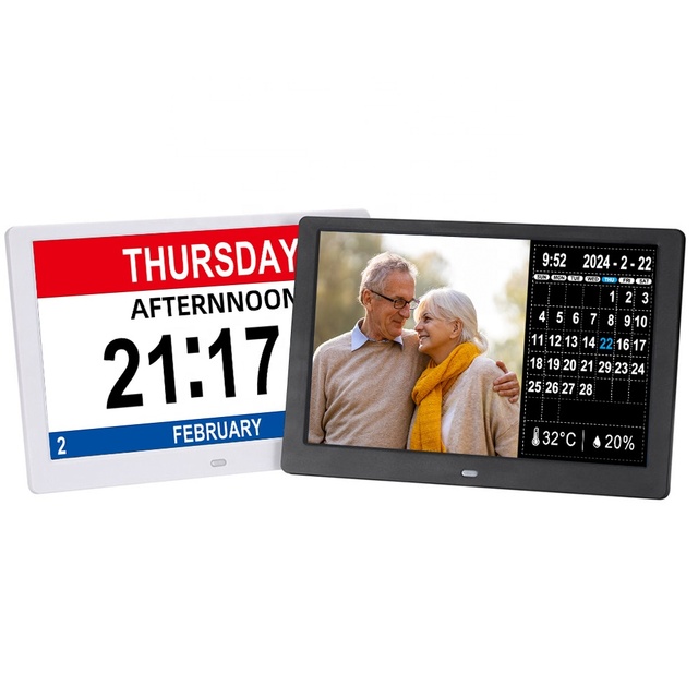 Wifi Digital Calendar Alarm Day Clock with Day and Date for Elderly Dementia Alzheimers Clock with Extra Large Display