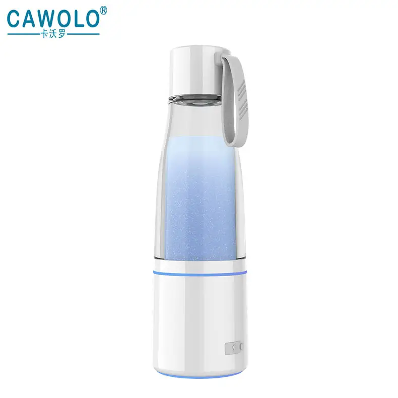 Cawolo-botella de agua portátil de plástico de grado alimenticio, ionizador rico en hidrógeno, personalizado, 200ml