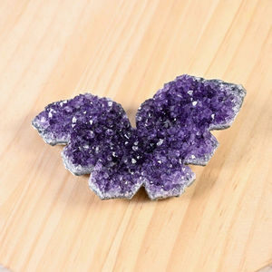 Figurine de papillon en améthyste polie de haute qualité en gros, décoration Feng Shui pour la maison, cadeaux de fêtes - Product Image 1