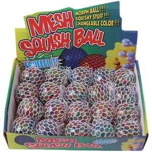 Unisex Squeeze Ball Anti-Stress Decompression Toy Fun and Stretchy Rubber <b>Squishy</b> Grape Mesh Ball for Stress Relief - Product Image 1