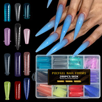 288 pièces/boîte – Moules à ongles souples en ABS pour extension rapide au gel, faux ongles, moules à ongles français, coussinets pour doigts – Vente chaude, logo personnalisé