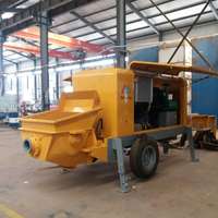 Pompe à béton robuste en acier pour remorque, 20-40m³/h, avec valve en S, pour la construction de bâtiments, de routes, de tunnels et de ponts