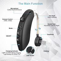 Dispositif d'amplificateur auditif sans fil de réduction de bruit en gros de haute qualité amplificateur de son Rechargeable pour les personnes âgées