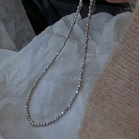 Collier de perles baroques grises naturelles, chaîne de clavicule minimaliste en perles d'eau douce, bijoux pour femmes, fournisseur en gros