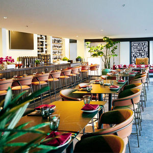 J2S <span class=keywords><strong>Modern</strong></span> Deri Restoran Bar Mobilya Seti Taş Masa Üstü Çevre Dostu Dayanıklı Ticari Sınıf Kolay Temizlenir Otel İçin - Product Image 2