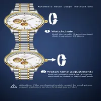 Montre automatique mécanique pour homme LONGLUX, élégante, de luxe, étanche, squelette, pour affaires, vente en gros, acier inoxydable, montre cadeau.