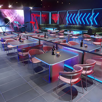Meubles de bar Station de DJ Station de disque acrylique LED Light Up Casino Table à thé Salle de bal Karaoké Bar Meubles