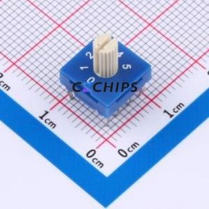 RS8057H Rotary Switch Through hole Component (THT) Switch 5 Cylindrical (with Slot) 200000 25mA - Product Image 1