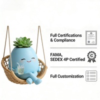 Créez votre pot de fleurs pour plantes succulentes artisanal, figurine en vinyle personnalisée, pot de fleurs de dessin animé, figurine en vinyle créative et personnalisée.