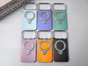 Funda Magnética Antigolpes para iPhone 17 Pro Max con Detalles Brillantes, Cubierta Protectora que Cambia <span class=keywords><strong>de</strong></span> Color 360 °   Soporte para Anillo - Product Image 5