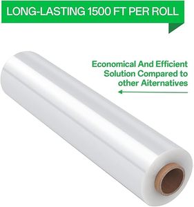 Huamaohengchun 20 Inch HDPE Stretch <b>Wrap</b> Roll Heavy Duty 1500ft 80 Gauge <b>Clear</b> Industrial Strength Food Grade Tensile Film - Product Image 2