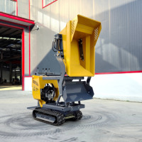 Tragbarer Mini-Dumper 500kg Kleiner Raupenkipper mit Hydraulik für Landwirtschaft und Bauarbeiten