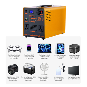 AiyaSolar Power Generation System for Household Use, 220V, Outdoor Mobile Supply, Small <b>Generator</b>, Portable Source AY600-20 Larg - Product Image 3