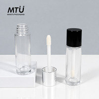 Flacon vide en verre transparent givré personnalisé de 30 ml pour gloss à lèvres, fond de teint liquide, anticernes, emballage cosmétique pour mascara