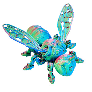 Insecte méca articulé Cyberpunk imprimé en 3D, jouet décoratif de bureau, robot de science-fiction, cadeau de collection unisexe, à partir de 8 ans - Product Image 3