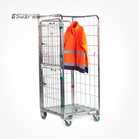 Chariot à palettes modulaire à 3 côtés pour la livraison en supermarché, conteneur de transport sur roues