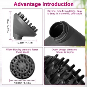 Diffuseur pour fer à friser, embout de séche-cheveux de qualité supérieure, accessoire de coiffage pour <span class=keywords><strong>Dyson</strong></span> HS01/HS05 - Product Image 6