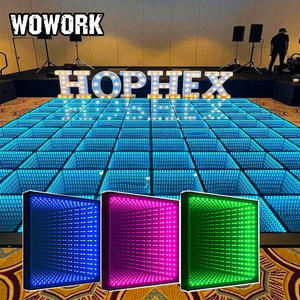 WOWORK Vente flash Panneau lumineux personnalisé en métal fer forgé pour <span class=keywords><strong>DJ</strong></span>, mariage, piste de danse LED, effet miroir infini 3D magnétique pour photomaton - Product Image 3