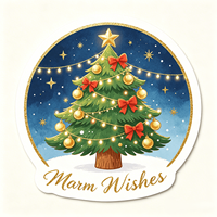 Pegatinas Navideñas Personalizadas con Dibujos Animados, Forma Personalizada, Autoadhesivas, Protección UV, Etiquetas Festivas para Niños, Decoración de Empaques de Regalos