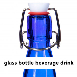 Bouteilles en verre bleu de <span class=keywords><strong>33</strong></span> oz avec bouchon à bascule/bouchon à clapet hermétique, taille quart de gallon - pour les boissons alcoolisées, la brasserie artisanale, y compris la <span class=keywords><strong>bière</strong></span> - Product Image 5