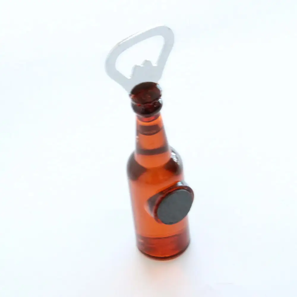 بسعر الجملة تصميم حسب الطلب عرض ترويجي لزجاجة بيرة ثلاثية الأبعاد وفتاح زجاجة ثلاجة مغناطيسي يحمل علامتك التجارية
