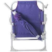 Chaise de plage avec parapluie Chaise longue d'extérieur pour enfants Facile à transporter Convient pour l'extérieur, la plage, le camping