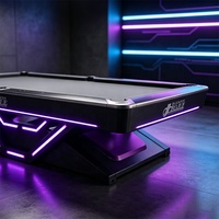 Table de billard professionnelle de compétition 9FT 9-Ball avec plateau en ardoise, coussinets en caoutchouc K55 et structure robuste en acier de 30 mm d'épaisseur