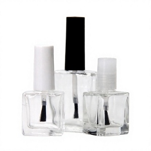 Wholesale Empty Clear Glass Flat <b>Nail</b> <b>Polish</b> Bottle 10ml <b>White</b> Brush Applicator Screen Printed <b>Nail</b> Gel Cuticle Oil Cosmetic/ - Product Image 4