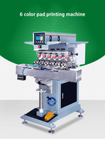 Nouvelle machine de tampographie pneumatique 5 couleurs 6 couleurs scellée encre fermée tasse tampographie montre cadran imprimantes avec navette