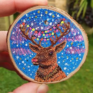 Изготовленный на заказ дизайн Diy Березовое дерево декоративное деревенское натуральное незаконченное круглое дерево ломтики краски натуральные деревянные ломтики - Product Image 1