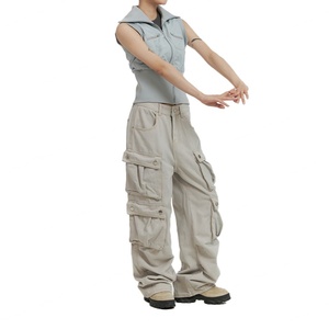 New Arrived Hip Hop Trend Multi-Pockets Casual Sport <b>Trousers</b> Loose <b>White</b> <b>Cargo</b> Pants for <b>Men</b> - Product Image 5