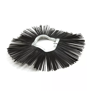 Brosse accessoire de balayeuse de route brosse de gaufrette de fil de mélange de fil d'acier inoxydable avec l'anneau de noyau en acier utilisé pour la brosse de balayeuse de <span class=keywords><strong>Bobcat</strong></span> - Product Image 2
