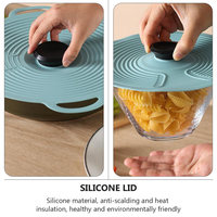 Couvre-aliments réutilisables en silicone sans BPA de 23 cm, couvercles à ventouse en silicone de haute qualité, multicolores, exportés de l'usine chinoise
