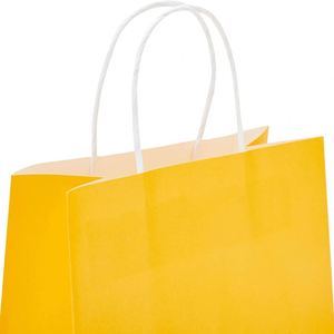 Sacs cadeaux moyens avec poignées pour anniversaire, Noël, mariage, Thanksgiving, shopping, sacs en papier kraft écologiques - Product Image 3