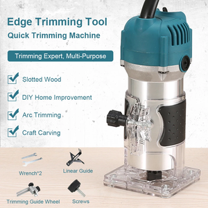 800W Electric Wood Router DIY Hand-operated Milling Engraving Slotting <b>Trimming</b> <b>Machine</b> Laminate Trimmer - Product Image 3